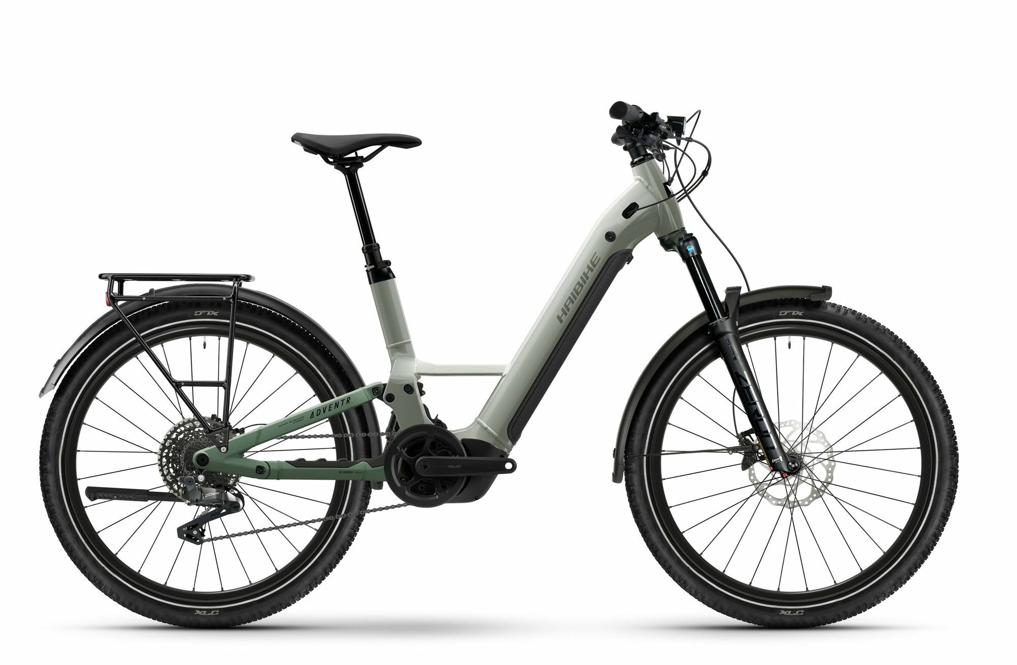 Haibike ADVENTR 4 LOW - 27;5" 600 Wh - grey/bamboo green matt/glänzend