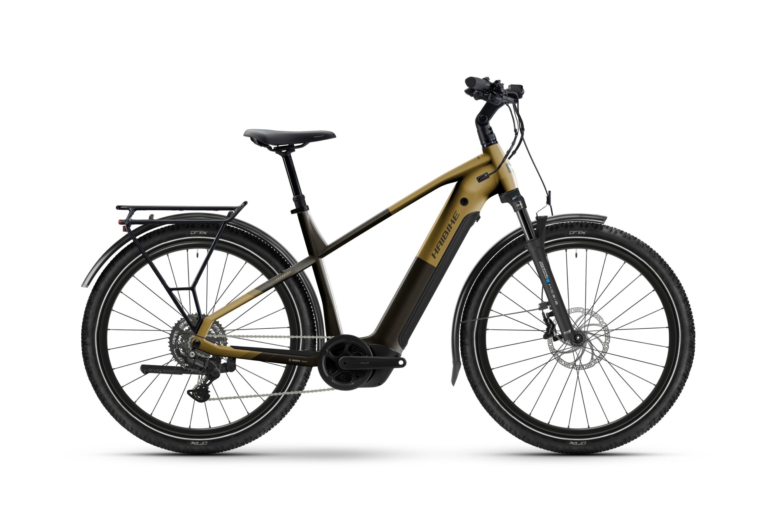 Haibike Trekking 7.5 High | Trekking E-Bike | 27.5" | 800Wh Bosch PX | sparkling black / gold Größe: 40 cm