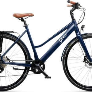 Geero FLEX E-Bike Steel 52 - braun & LC Display - gebogener Lenker
