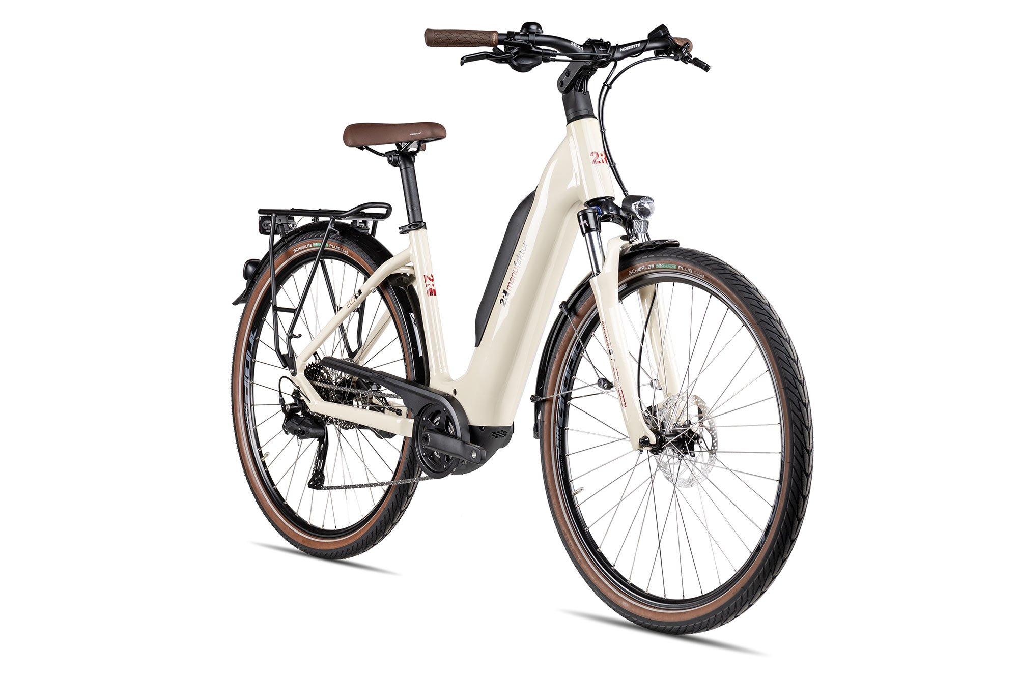 2R Manufaktur ELO 9 Wave | creme/black/rustyred | 56 cm | E-Trekkingräder – Bild 2