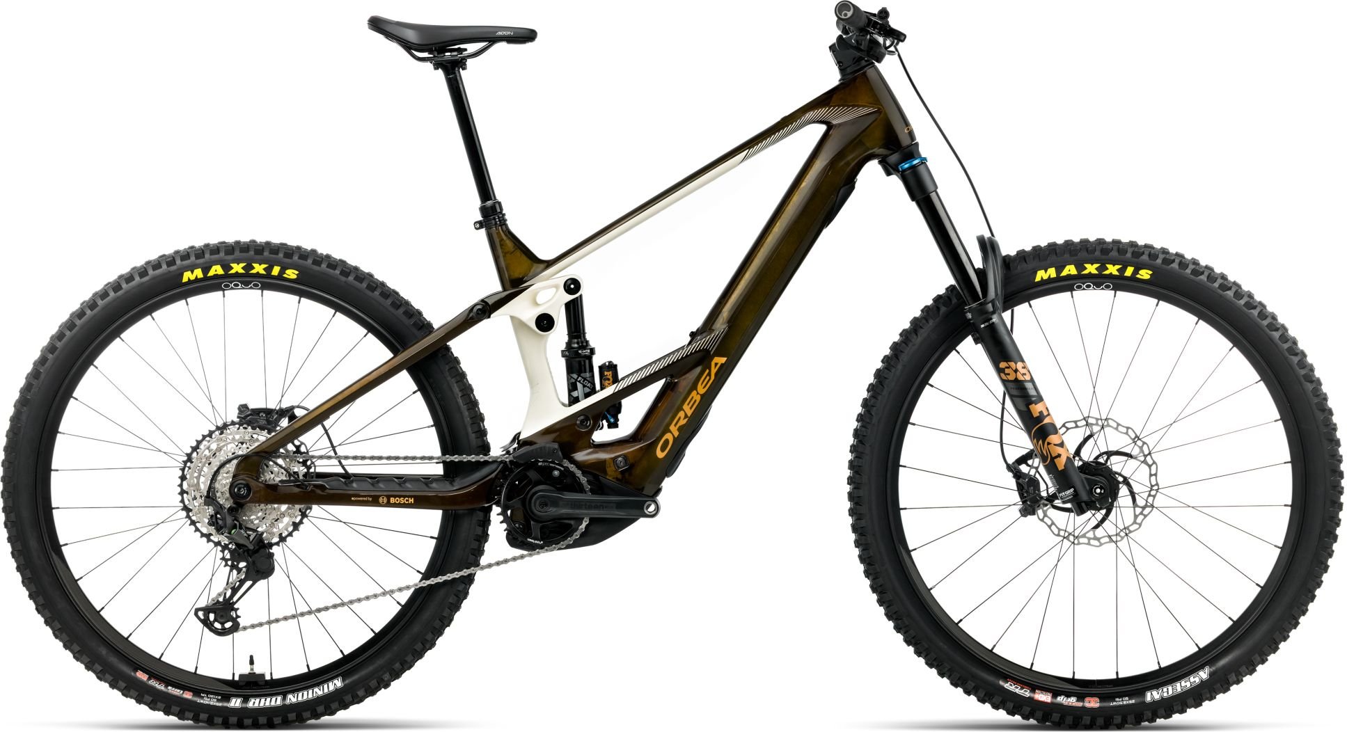 Orbea Wild M10 Mullet - 2026 - Caramel Carbon View (Gloss) - Cream White (Matt) | M