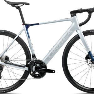 Orbea Gain M30 - 2026 - Halo Silver (Matt) - Blue Carbon View (Gloss) | S