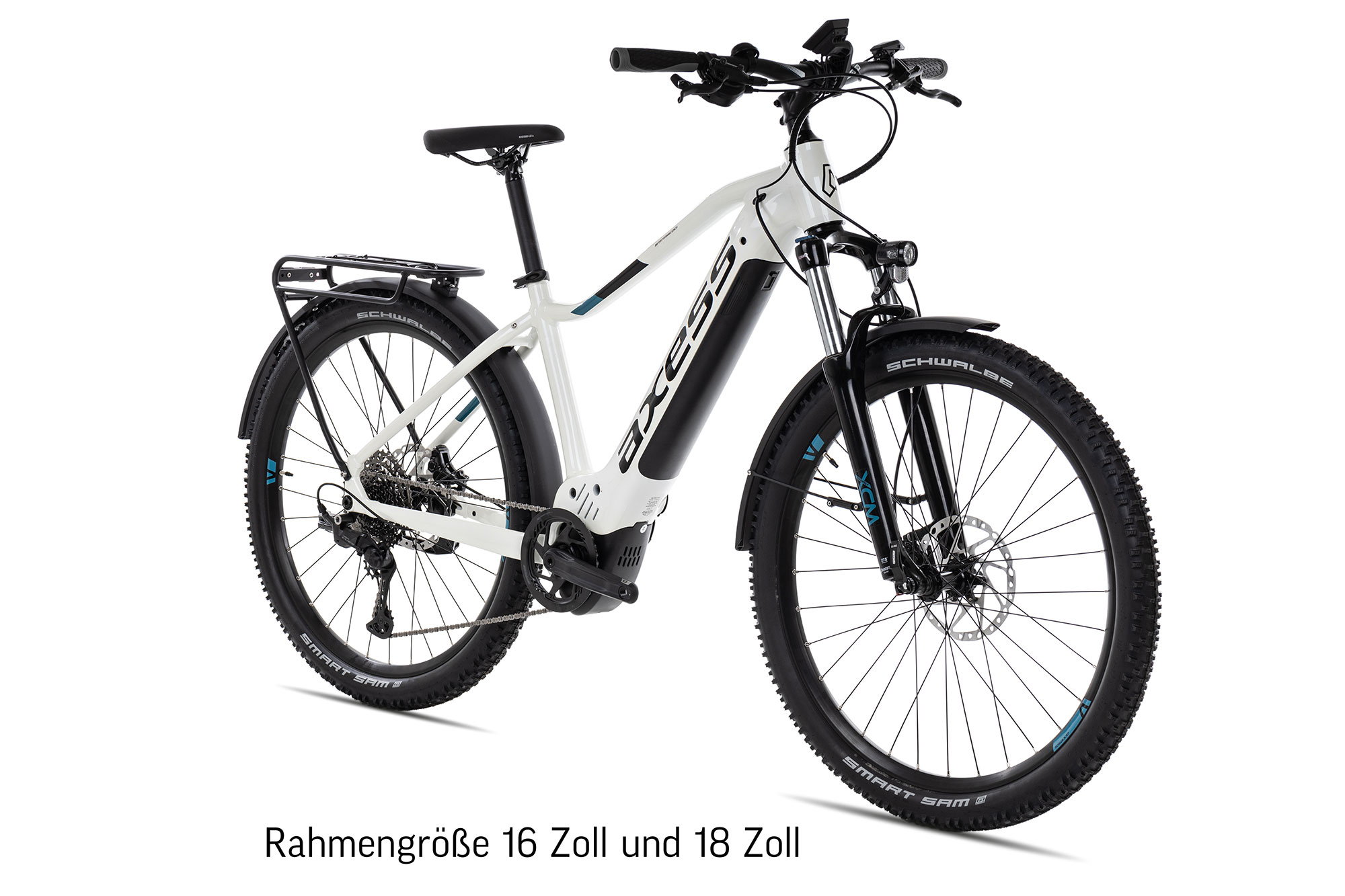 Axess FORCE WS Allroad | shimmer white/black/blue | 18 Zoll | E-Hardtail-Mountainbikes – Bild 2