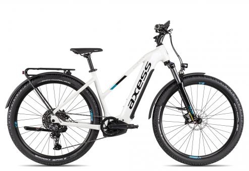 Axess FORCE WS Allroad | shimmer white/black/blue | 18 Zoll | E-Hardtail-Mountainbikes