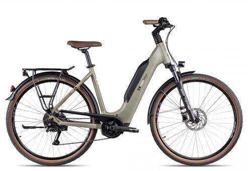 2R Manufaktur ELO 9 Wave | moosgrau matt/black/perlweiss | 56 cm | E-Trekkingräder