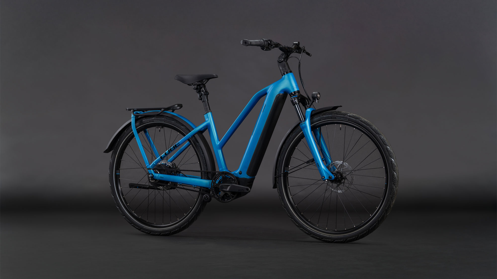 Cube Kathmandu Hybrid Comfort PRO 800 Trapez 2026 | azure´n´black | 46 cm | E-Cityräder – Bild 2