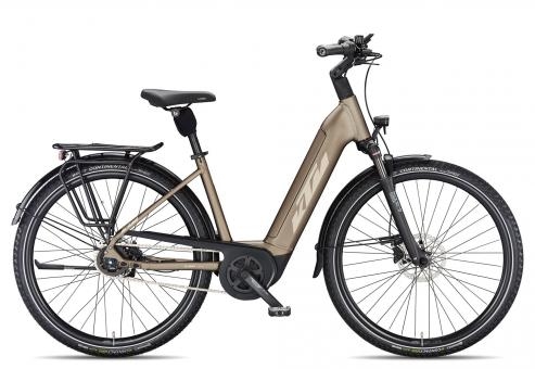 KTM Macina City P610 RT Wave 2025 | oak matt/champagne orange | 46 cm | E-Cityräder