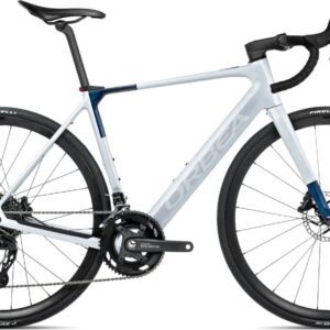Orbea Gain M40 - 2026 - Halo Silver (Matt) - Blue Carbon View (Gloss) | S