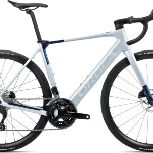 Orbea Gain M30i - 2026 - Halo Silver (Matt) - Blue Carbon View (Gloss) | S