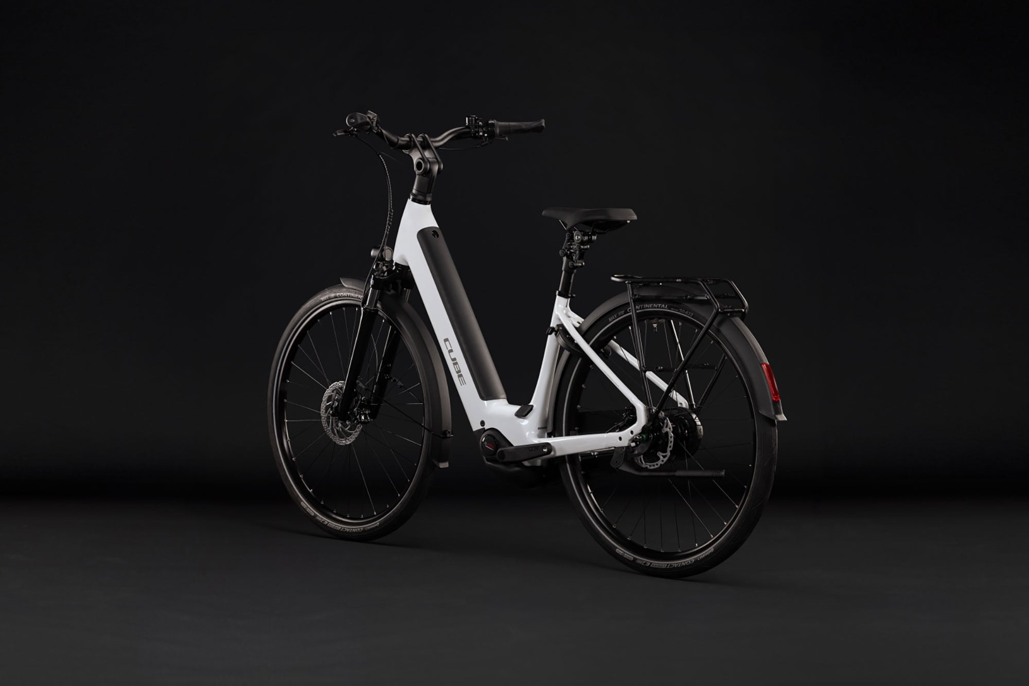 Cube Supreme RT Hybrid Comfort EX 600 2027 | metallicwhite´n´reflex | 54 cm | E-Cityräder – Bild 2