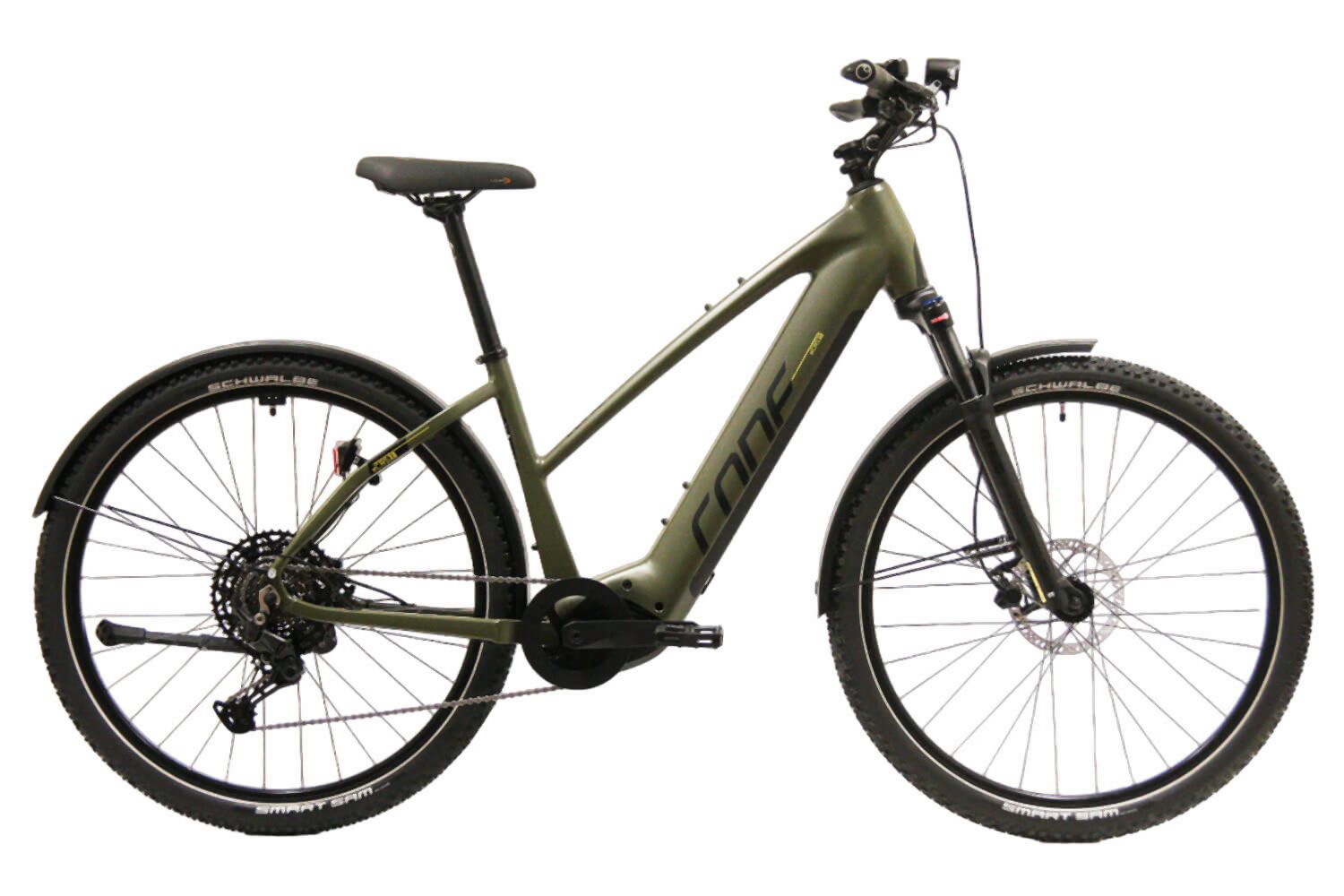CONE eCross IN 3.0 Trapez 750Wh Grün/Schwarz 44 cm