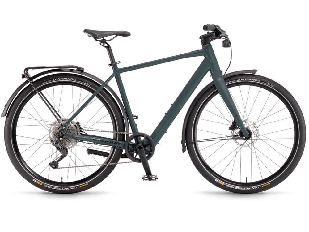 Winora E-Flitzer High | City E-Bike | 27,5" | 250Wh Mahle X35+ | darkslategrau matt Größe: 42 cm