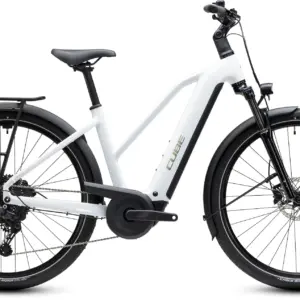 Cube Touring Hybrid ONE 600 metallicwhite´n´chrome Trapeze 2027 54 cm